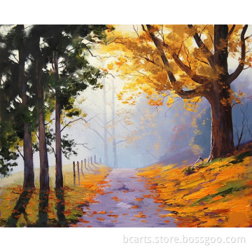BC16-0121 Newest Golden country road painting arts and crafts